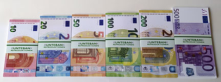neue Euroscheinstapel Euroscheine Geldstapel