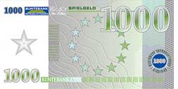 1.000er CLASSIC Spielgeldschein keine Banknote