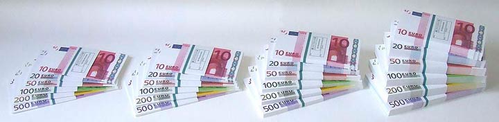 Euroscheinstapel Euroscheine Geldstapel