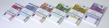 Euroscheinstapel Euroscheine Geldstapel